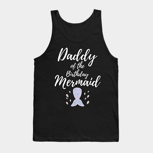 Mens Merdad Birthday Party Mermaid Daddy Gift Tank Top by Tracy